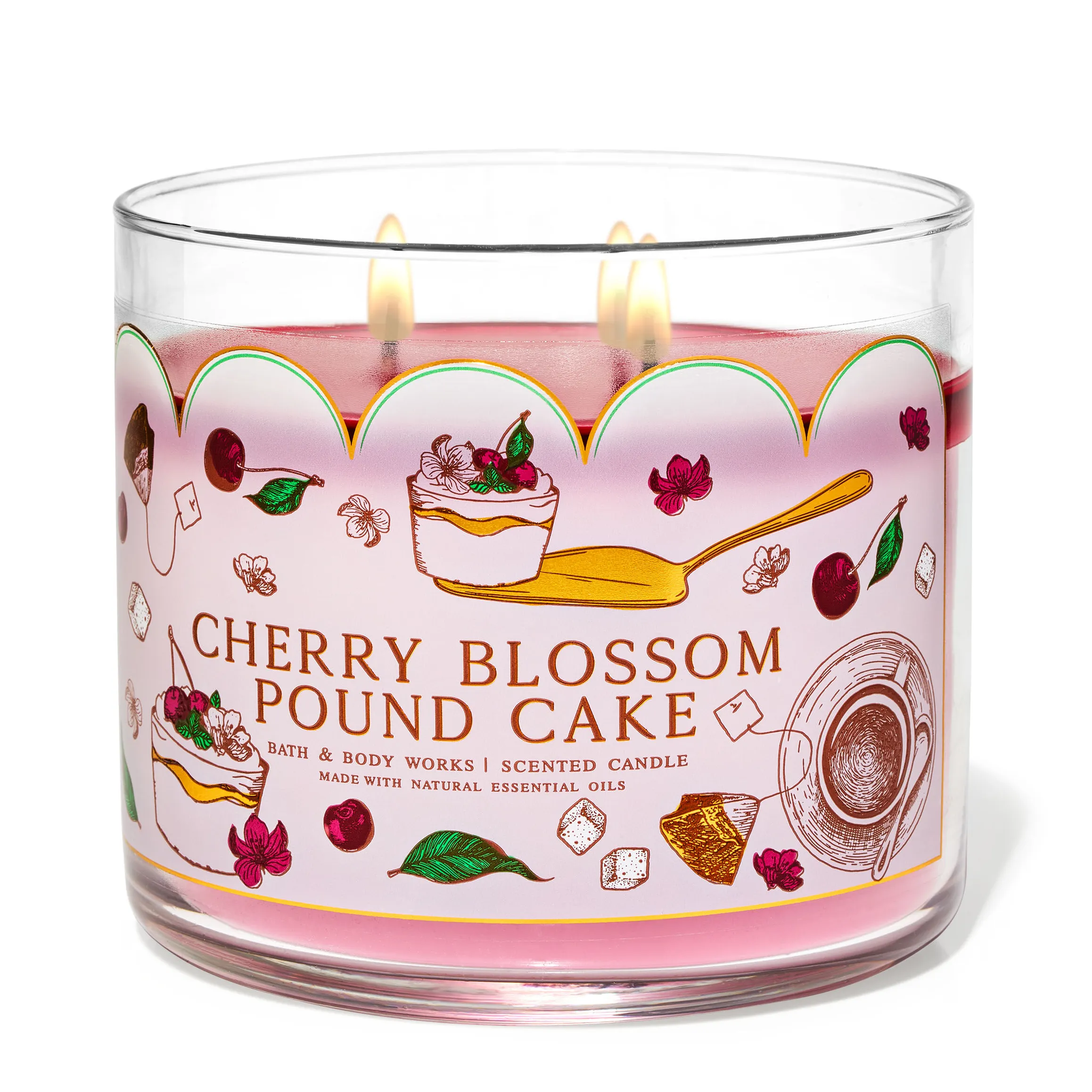 Cherry Blossom Pound Cake by Bath & Body Works 3-Wick Scented Candle