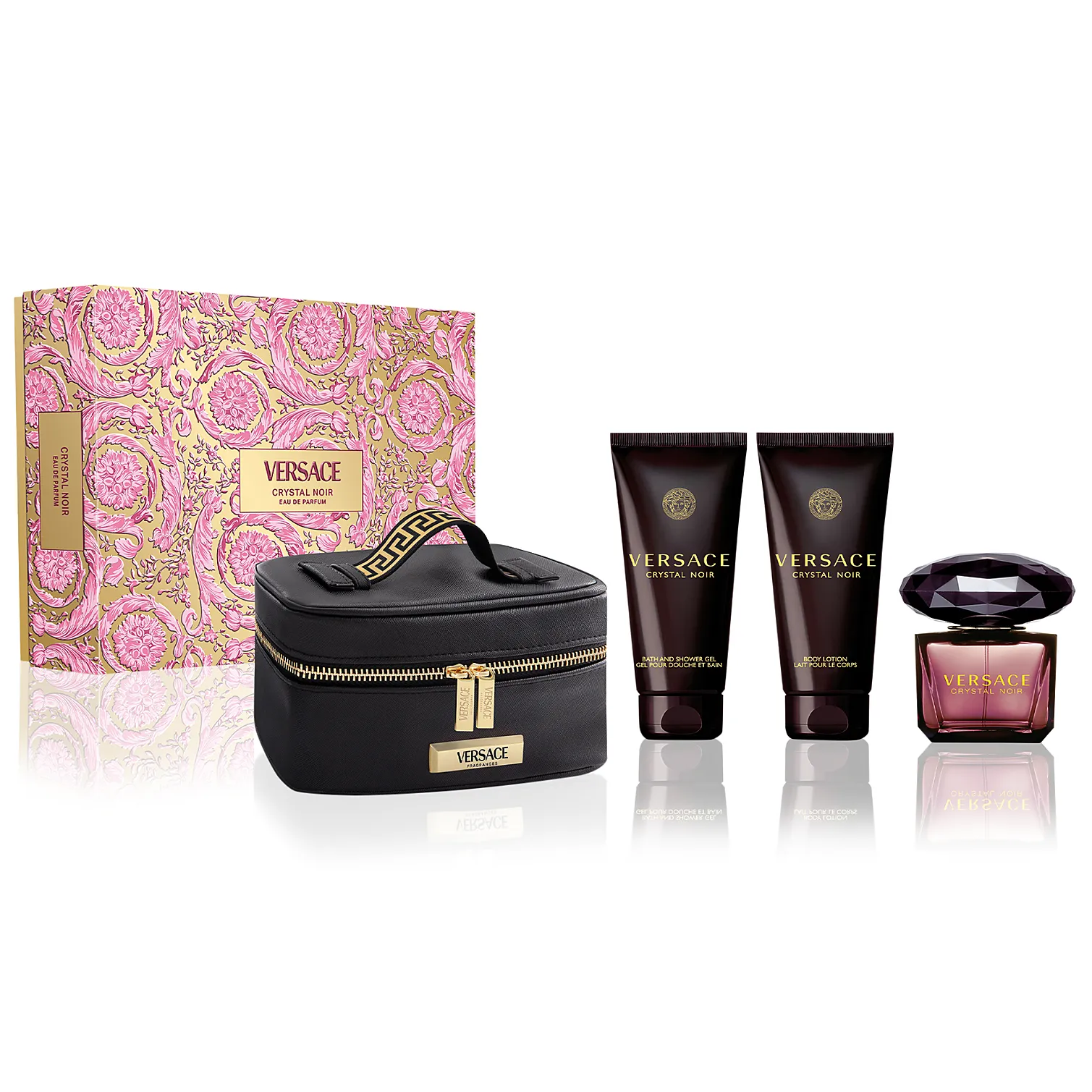 Crystal Noir by Versace 90ml EDP 4 Piece Gift Set