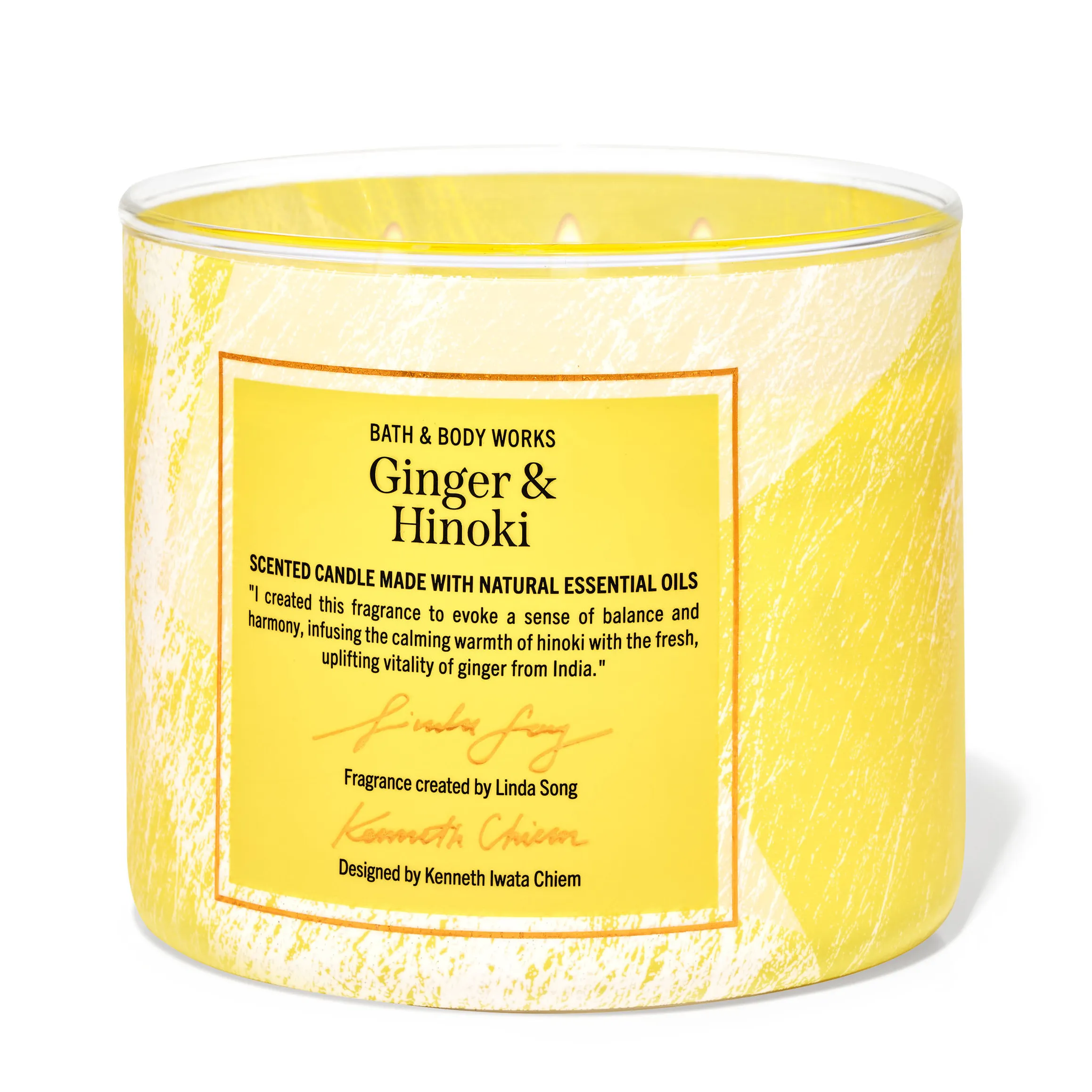 Ginger & Hinoki by Bath & Body Works 3-Wick Scented Candle